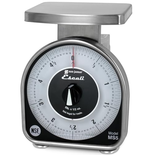 Escali Mechanical Dial Scale 5 Lb X 0.5 Oz - style: San Jamar SCMDL5 Mechnical Dial Food/Kitchen Scale, 5 lb Capacity