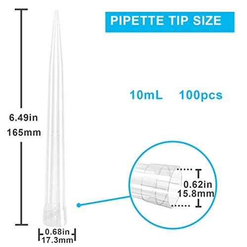 ONiLAB 10mL Universal Pipette Tips, 100 Pcs, Autoclavable - size: 10mL(100PCS)