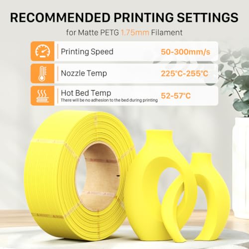 NextShapes Matte PETG Filament Refill 1.75mm 3D Printer Filament,Red 1KG - color: Red