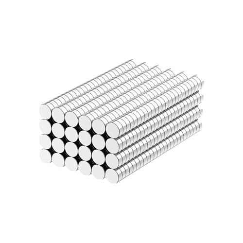 N52-5x2mm - 600 Pack Small Magnets, Small Round Disc Magnet for Refrigerator, Cylinder, Fridge, Office, Whiteboard, 2/10 Inch Durable Little Miniature Tiny Mini Magnets - size: 5mm D x 2mm H