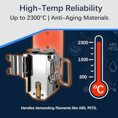 for Bambu Lab P2S Hotend Heating Assembly Kit,No Filament Jam, Ceramic Zirconia Heat Insulation Base, 2300°C Temp Resistant, Wear-Resistant P2S Hot End Heating Component for Bambu P2S 3D Printer - color: Upgrade for Bambu P2S
