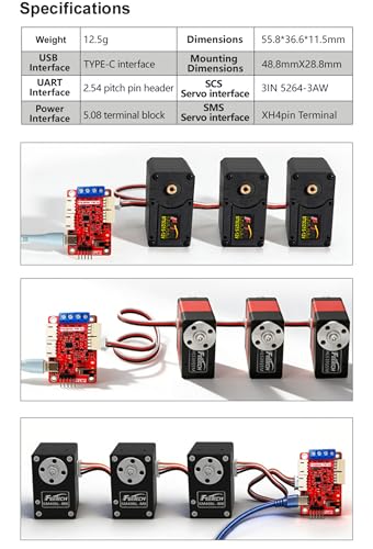 FE-URT-2 Multi Function Serial Signal Converter Integrated USB Serial Port USB/URAT to FEETECH SMS(RS485) SCS(TTL) Series Servo - style: FE-URT-2 Signal Converter