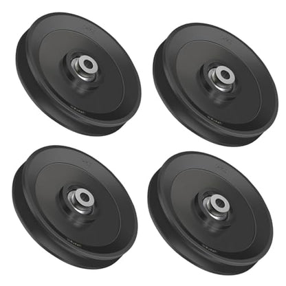 4.5in / 115mm Nylon Bearing Pulley Wheel - Over The Door Pulley，360° Traction Aluminum Bearing Pulleys for Cable Machine Weight Gym Home Garage Door Pulley System