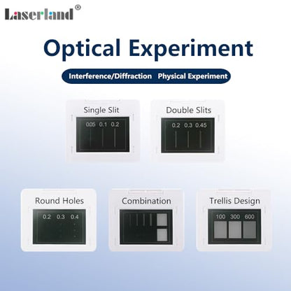 Young's Double-Slit Experiment Single Slit Double Slits Interference Diffraction Grating Sheet Optical Physical Experiment Kit Optics Elements