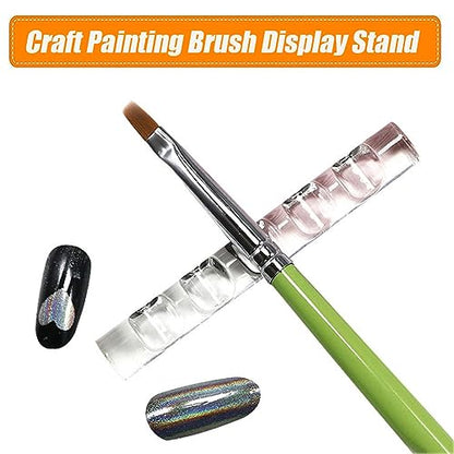AKOAK 3 Pcs Nail Art Penholder Acrylic Makeup and Nail Brush Organizer Art and Craft Painting/Carving Brush Display Stand Can Hold 5 Individual Brushes