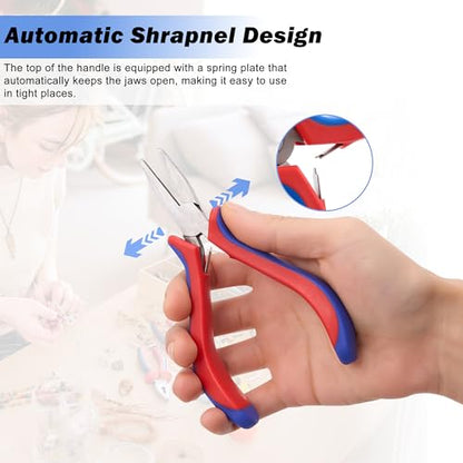 8 Pcs Needle Nose Pliers Set, High Hardness Carbon Steel
