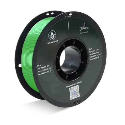 PLA 3D Printer Filament, Dimensional Accuracy +/- 0.02 mm, 1 kg Spool(2.2lbs), 1.75 mm，Green - color: 1kg Green