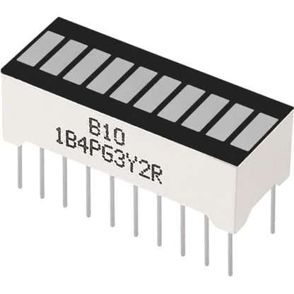 10 Segment LED Bar Graph Display Module Red Light Indicator for Arduino ESP32 ESP8266 Raspberry Pi, Presoldered, 5 Pack