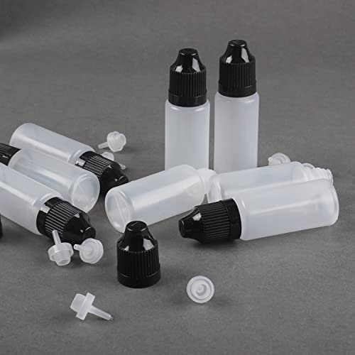 Eau Plastic Thin Tip Dropper Bottles 15ml Squeeze Dropper 50PCS BPA Free