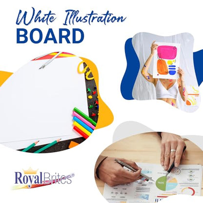 Royal Brites Illustration Boards - Heavyweight 2-Sided White - 20 in x 30 in, 9 Count