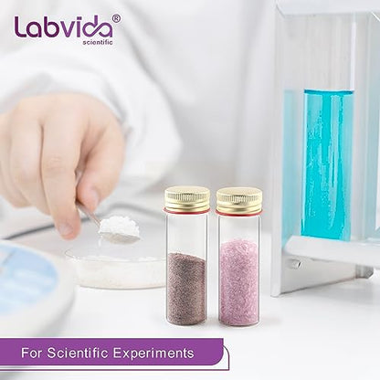 20pcs 25ml Borosilicate Glass Test Tubes with Screw Caps, LVH008 - color: Clear