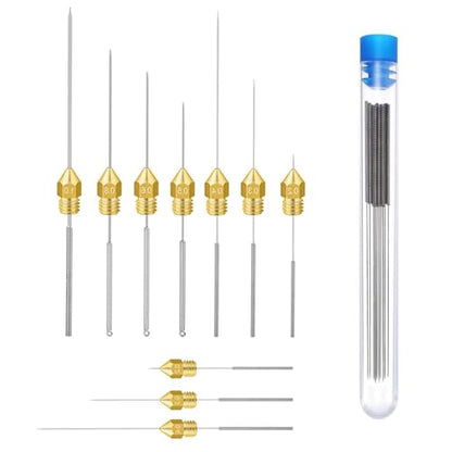 10-Pack Nozzle Cleaning Needle Kit, 0.15-1.0mm, Stainless