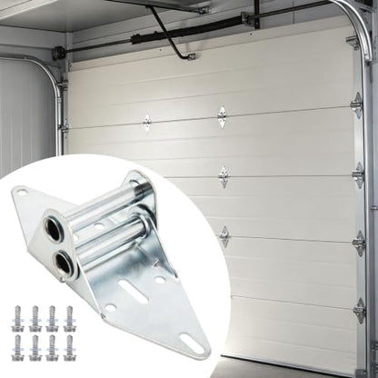 2-Pack #4 Garage Door Hinges, Heavy Duty 14 Gauge Galvanized Steel - size: #4
