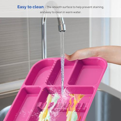JMU 5 Pcs Pink Dental Instrument Trays Size B 13.25" x 9.75" - color: Pink, size: 5