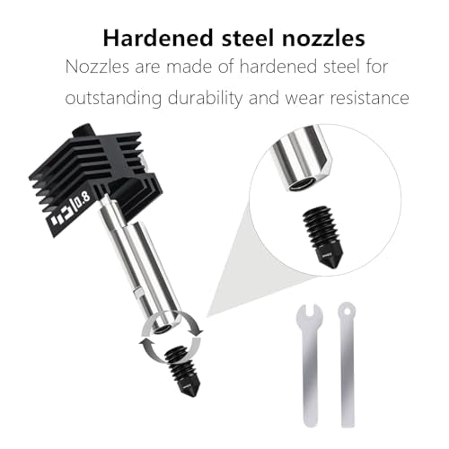 0.8MM H2D Hotend, Upgraded Hardened Steel Nozzle Print Head Hot End Assembly Kit for Bambu Lab H2D/A1/A1 Mini 3D Printer - style: 0.8mm Hotend (1PCS)