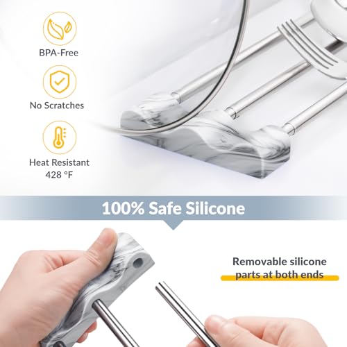 Tomorotec Adjustable Over-The-Sink Kitchen Rack, BPA-Free, Marble - color: Marble