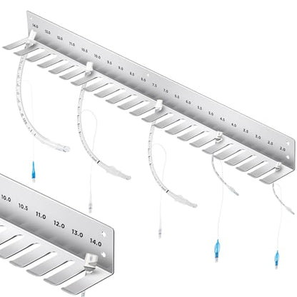 Zonon Endotracheal Tube Holder 304 Stainless Steel Rack, 29.3 Inch, 2.0-14 - size: 29.3 Inch, 2.0-14