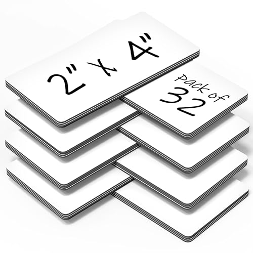 32 Pack Dry Erase Magnetic Labels 2x4 in - Magnetic Name Tags for Classroom Lockers School Bus - Classroom Magnets for Names - Magnet Labels for Whiteboard - Magnet Names Plates for Classrooms Blanked - color: 32 White, size: 2"x4"