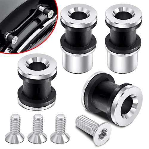 Benlari 4 Point Docking Hardware Kits, Quick Release Sissy Bar Luggage Rack Docking Motorcycle Fit For Harley Touring Street Glide Electra Glide Road Glide Road King 2009-2024 Chrome - color: Chrome