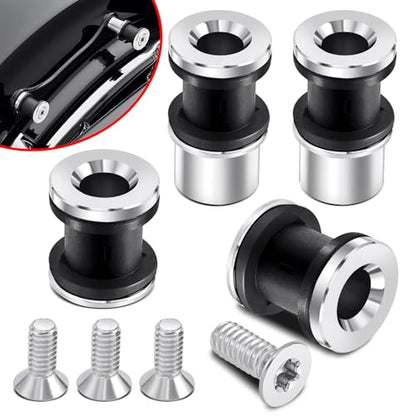 Benlari 4 Point Docking Hardware Kits, Quick Release Sissy Bar Luggage Rack Docking Motorcycle Fit For Harley Touring Street Glide Electra Glide Road Glide Road King 2009-2024 Chrome - color: Chrome