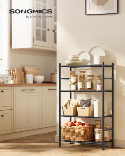 SONGMICS 4-Tier Storage Shelves, Steel Shelving Unit - size: 23.6"W, style: 4-Tier