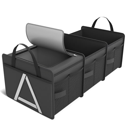 K KNODEL Trunk Organizer Storage with Cooler for Car and SUV Medium, Black - color: Black, size: Medium