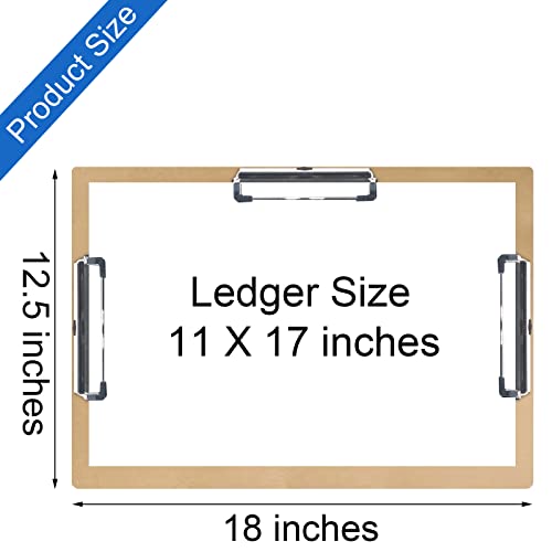 Acocony 11x17 Clipboard Three Clip Extra Large Clipboard Hardboard 11 x 17 Clipping Board Log Color Pack of 1