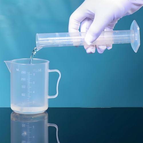 TISMART Plastic Beaker 4 Pack Measuring Cup Set