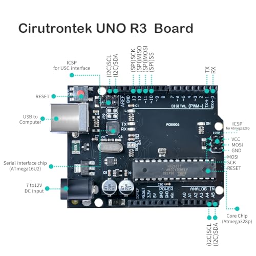 Super Starter Kit for Adults and Schoolchildren Compatible with Arduino IDE, Includes UNO R3 Board and Tutorial Includes Breadboard & Module Kit