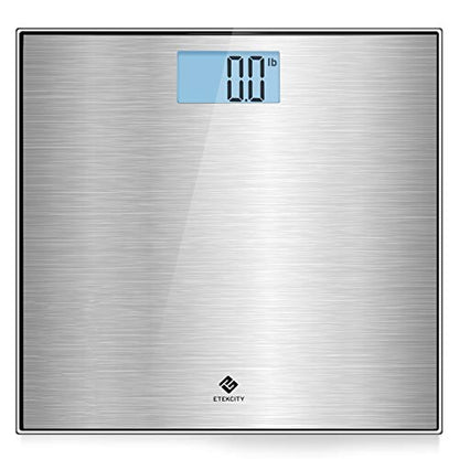 Etekcity Stainless Steel Digital Body Weight Bathroom Scale, 400 Pounds - color: Silver, size: 11.8 x 11.8 inches