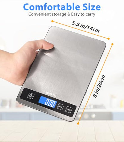 Food Scale, 33lb Rechargeable Kitchen Scale, 1g Precision, Black - color: Rechargeable-Black