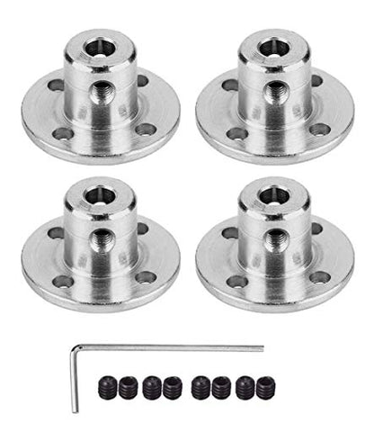 4Pcs 3.17mm Flange Coupling Connector, Rigid Guide Model Coupler Accessory, Shaft Axis Fittings for DIY RC Model Motors - size: 3.17mm