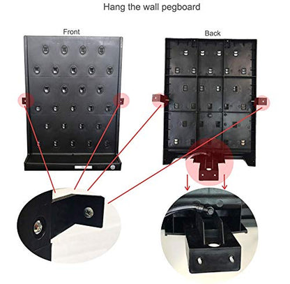 Lab Drying Rack 52 Pegboard, Black - color: Black, size: 52pegs