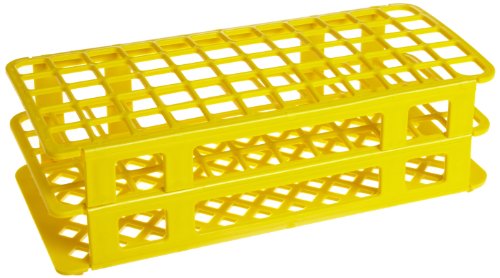 Heathrow Scientific HEA243077Y Fold and Snap Rack for 17mm Tubes, Yellow - size: 17mm, style: Yellow