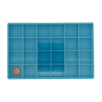 Paylak Storage Box 24 Compartment Organizer Tray Compact Small Items See Thru Slide Lid