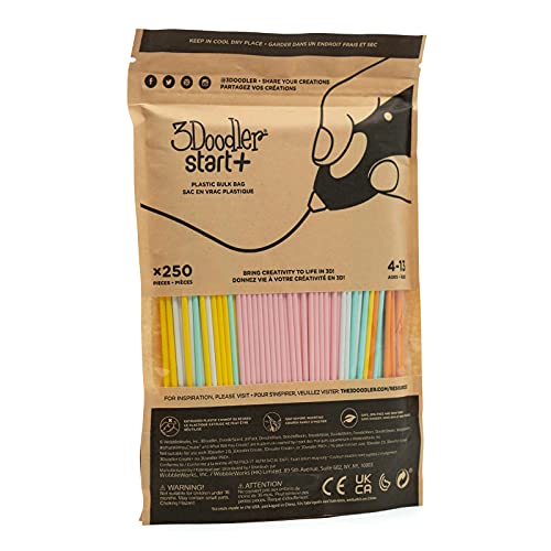 3Doodler Start 3D Printing Filament Refill Bag (x250 Strands, Over 1250 ft. of Extruded Plastic) - Fire & Ice - style: Bag Collection 1