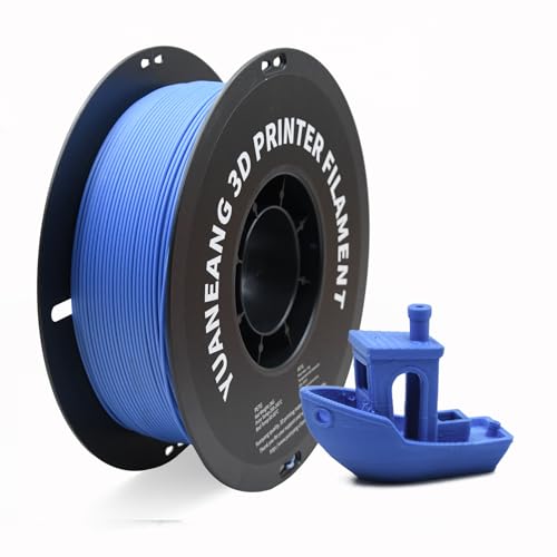 Matte Blue PETG 3D Printer Filament 1.75mm, 1kg Spool, Durable Heat-Resistant PETG Material, Non-Reflective Matte Finish, ±0.03mm Precision, Warp-Resistant & Strong Layer Adhesion - color: 1kg Blue, size: Matte PETG