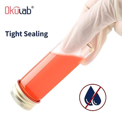 20 PCS 25ML Clear Clear Glass Test Tubes with Screw Caps, 28mm Diameter x 85mm Length Glass Test Tube for Scientific Plants, TTG25B20 - style: 20PCS of 28x85mm (25ml)