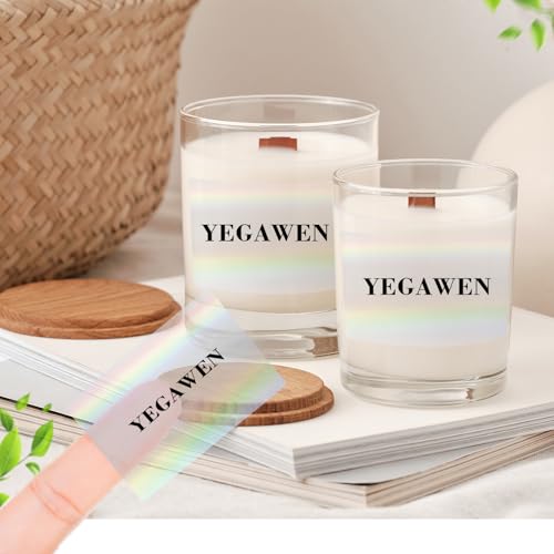 3x2 Inch Transparent Holographic Thermal Labels Stickers, Clear Self-Adhesive Direct Thermal Labels, Perforation Line Design& Waterproof- 200 Sheets - size: 2*3 inch