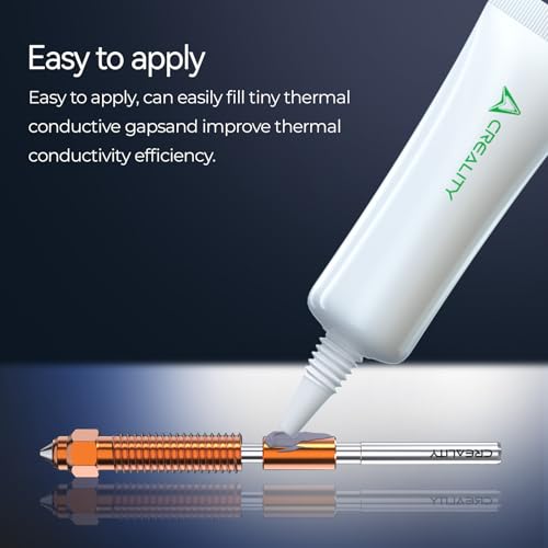Creality Thermal Grease, High Thermal Conductivity Silicone Paste for 3D Printer Hotend & Heat Break, Non-Conductive & Non-Corrosive, Non-Toxic & Odorless, Stable from -50°C to 250°C (4 Pack) - style: Thermal Grease