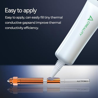 Creality Thermal Grease, High Thermal Conductivity Silicone Paste for 3D Printer Hotend & Heat Break, Non-Conductive & Non-Corrosive, Non-Toxic & Odorless, Stable from -50°C to 250°C (4 Pack) - style: Thermal Grease