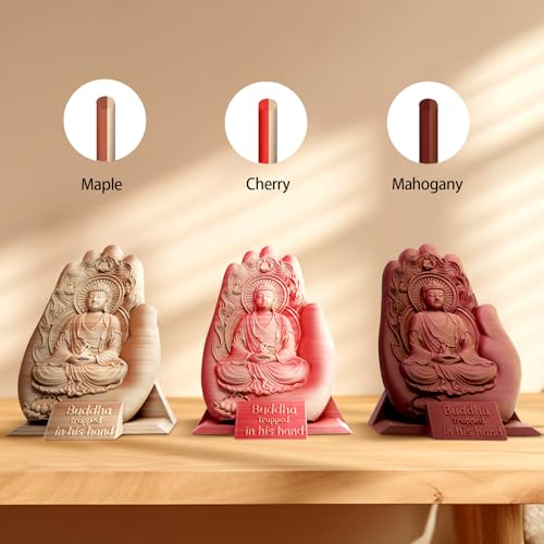 YOUSU Wood PLA Filament 1.75mm 1KG,Multicolor 3D Printer Filament,Real Wood Fibers Added 3D Printing Filament,Fits for Most FDM 3D Printers,Maple - color: 7-wood Pla