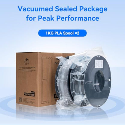 Creality PLA Filament 1.75mm Multi‑Color, 4‑Pack, 4KG Total - color: Black+white+grey+blue, size: 4kg