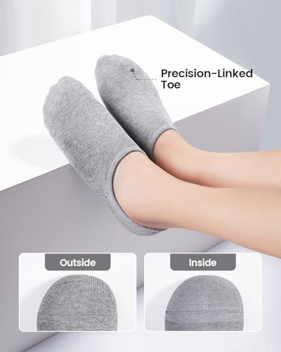 IDEGG No Show Socks Women 10 Pairs Low Cut Anti-Slid Athletic Casual Socks - color: Color C - 5 Gray and 5 Black, size: 9-13
