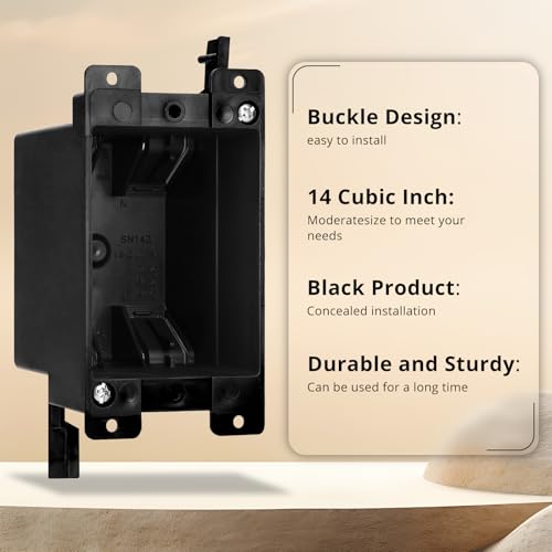 1-Gang Fire Rated Old Work Box, 14 cu.in. PVC, 1-Pack - color: 1-Gang, size: 1