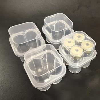 4 Slot, 2-Pack Peptide Case for Fridge, 3ml Vial Holder & Organizer, Transparent Peptide & Insulin Storage Case for Refrigerator, Compact Stackable Travel & Shipping Case - size: 4 Slot 3ml
