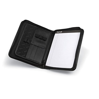 Samsill Professional Padfolio, Faux Leather Junior Portfolio with Zipper, 10.1 Inch Tablet Sleeve, with 7 x 10 Inch Notepad, Black - size: Junior - 7 x 10 inches, style: Zipper Padfolio
