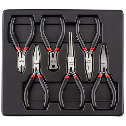Sunex Tools - 6 PIECE MINI PLIERS SET IN STORAGE TRAY