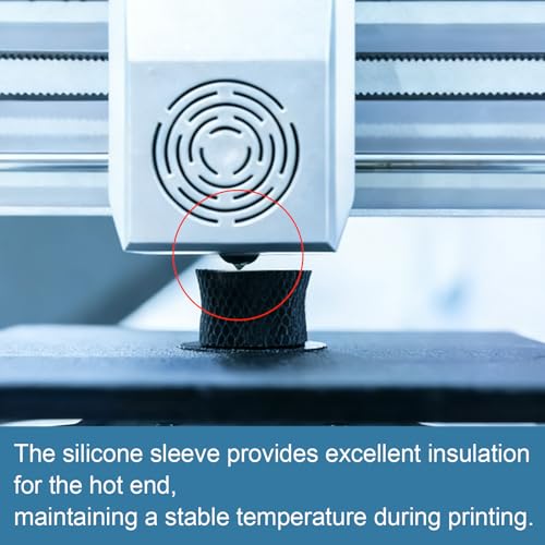 4pcs Hot End Silicone Socks for Flashforge AD5X 3D Printer, Extruder Hotend Silicone Sleeves Heat-Resistant Covers Accessories for Flashforge AD5X 3D Printer (Black) - style: 4pcs Silicone Socks