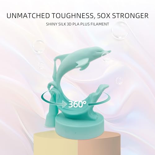 Silk PLA 1.75mm-BlueWhite,Dimensional Accuracy +/- 0.02 mm - color: Blue, White, Rainbow